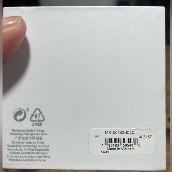 NEW NIB MICHAEL KORS 3 LAYER ROSE GOLD NECKLACE MK HEART BOXED JEWELRY - Picture 7 of 11